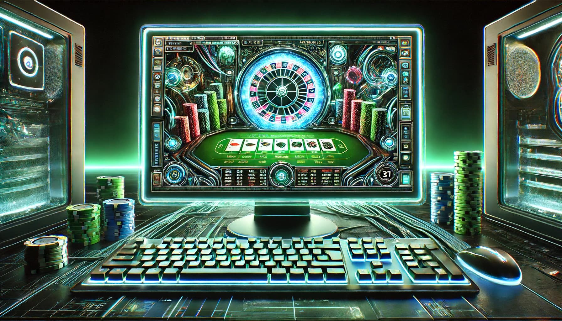 nuevo juego de casino en la pantalla del ordenador